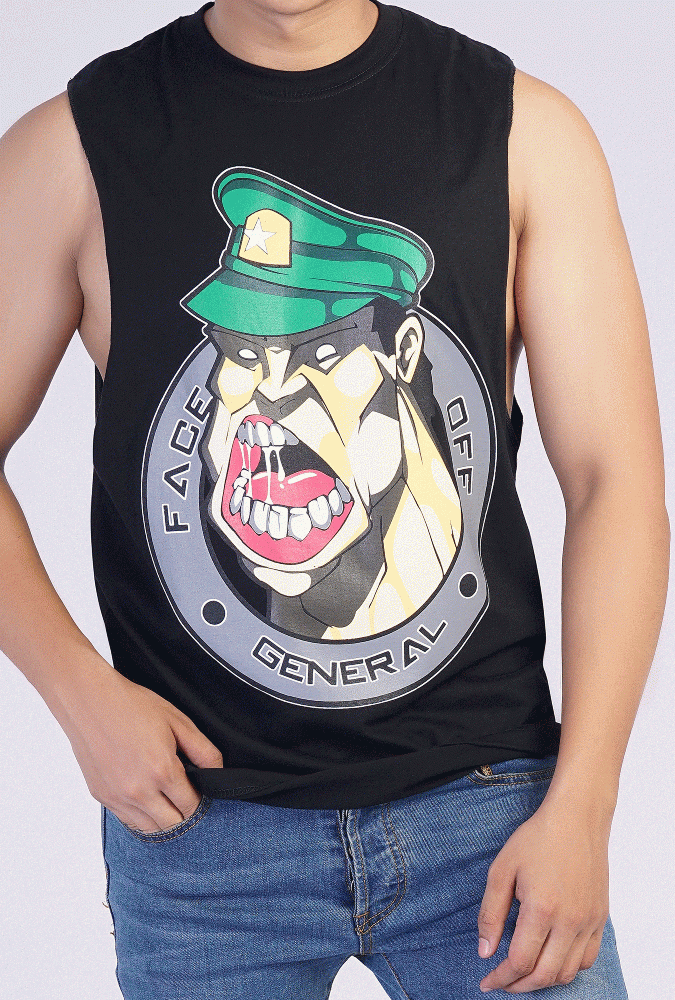 General Design Printed tank top(Black)